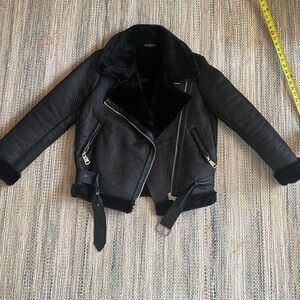 Women's Black faux Leather Jacket